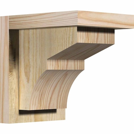 Ekena Millwork Monterey Rough Sawn Corbel w/Backplate, Douglas Fir, 6"W x 8"D x 8"H COR06X08X08MON01RDF